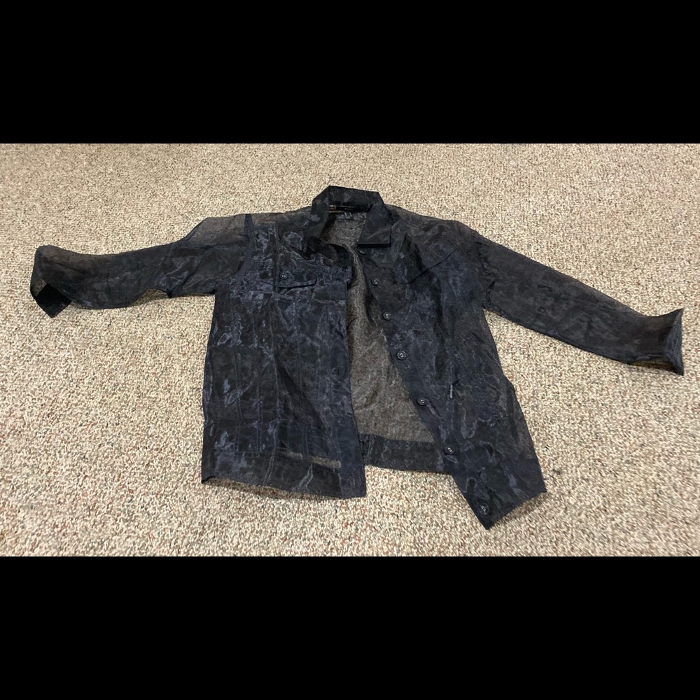 SHEER SEE THROUGH BUTTON DOWN WOMENS FOREVER 21